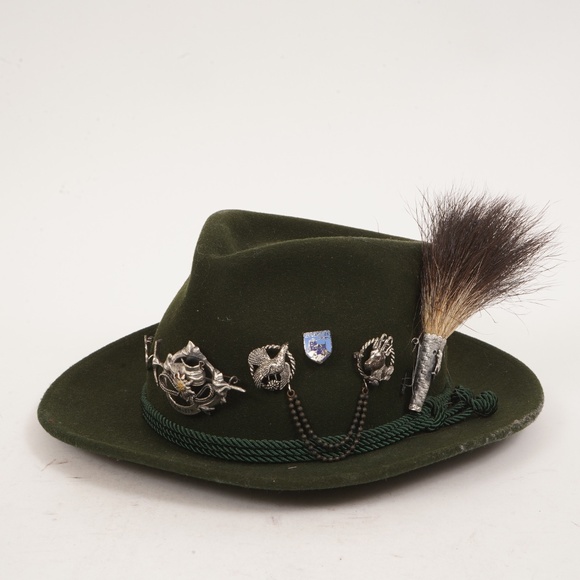 lembert Other - Vintage Dark Green Lembert Standard with 5 Pins Hat Size Small